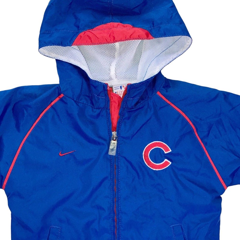 NIKE Chicago CUBS Windbreaker Jacket Hooded 12M 12 Months Genuine Merchandise - Picture 2 of 13
